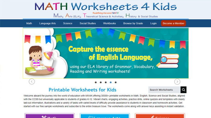 free worksheets and reading materials: MATHWORKSHEETS4KIDS